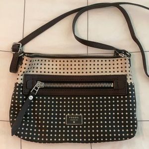 Black and White Fossil Purse